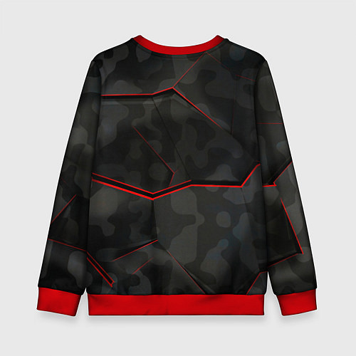 Детский свитшот Dodge абстракция спорт / 3D-Красный – фото 2