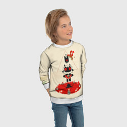 Свитшот детский Культ ягненка агнец, цвет: 3D-белый — фото 2