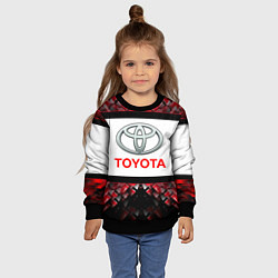 Свитшот детский Toyota - абстракция - лого, цвет: 3D-черный — фото 2