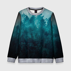 Свитшот детский Темный хвойный лес, цвет: 3D-меланж