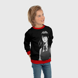 Свитшот детский Человек-бензопила : Аса Митака, цвет: 3D-красный — фото 2