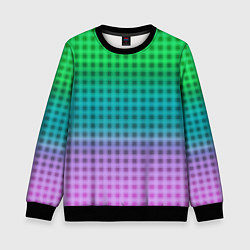 Детский свитшот Gradient lilac green plaid