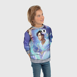 Свитшот детский BTS JK, цвет: 3D-меланж — фото 2