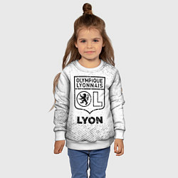 Свитшот детский Lyon с потертостями на светлом фоне, цвет: 3D-белый — фото 2