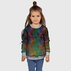 Свитшот детский Неоновый сетчатый узор, цвет: 3D-меланж — фото 2
