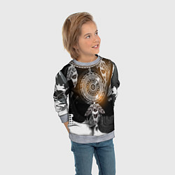 Свитшот детский В стиле бохо, цвет: 3D-меланж — фото 2