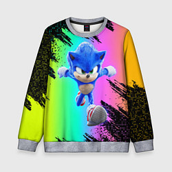 Свитшот детский Sonic neon, цвет: 3D-меланж