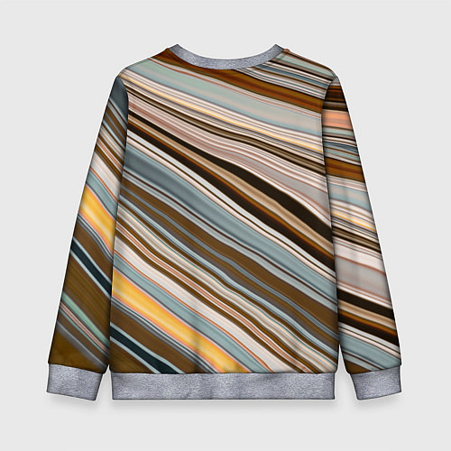 Детский свитшот Colored wavy lines / 3D-Меланж – фото 2