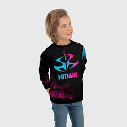 Свитшот детский Hitman - neon gradient, цвет: 3D-черный — фото 2