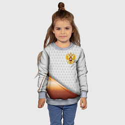 Свитшот детский Герб РФ с золотой вставкой, цвет: 3D-меланж — фото 2