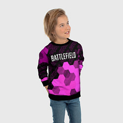 Свитшот детский Battlefield pro gaming: символ сверху, цвет: 3D-черный — фото 2