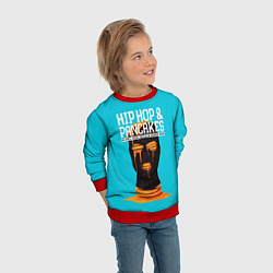 Свитшот детский Balaclava hip-hop and pancakes, цвет: 3D-красный — фото 2