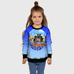 Свитшот детский Рисунок пиратского корабля, цвет: 3D-черный — фото 2