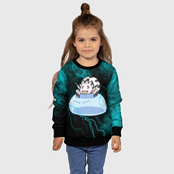 Свитшот детский Кумо на слизне, цвет: 3D-черный — фото 2