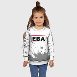 Свитшот детский Ева - в красной рамке на светлом, цвет: 3D-белый — фото 2