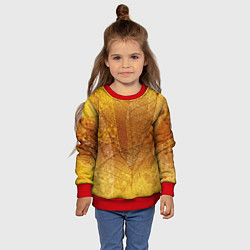 Свитшот детский Осенний узор, цвет: 3D-красный — фото 2