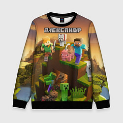 Детский свитшот Александр Minecraft