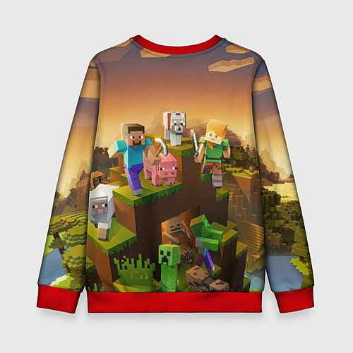 Детский свитшот Артем Minecraft / 3D-Красный – фото 2