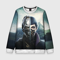 Свитшот детский Dishonored - Эмили Колдуин, цвет: 3D-белый