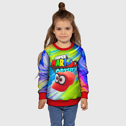 Свитшот детский Super Mario Odyssey - Nintendo - Бейсболка, цвет: 3D-красный — фото 2