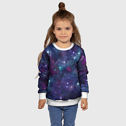 Свитшот детский Бесконечность звездного неба, цвет: 3D-белый — фото 2