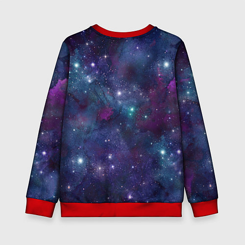 Детский свитшот Бесконечность звездного неба / 3D-Красный – фото 2
