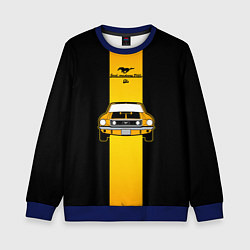 Свитшот детский Авто ford mustang, цвет: 3D-синий