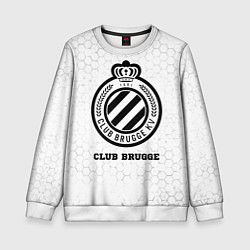 Свитшот детский Club Brugge sport на светлом фоне, цвет: 3D-белый