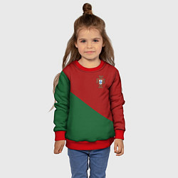 Свитшот детский Сборная Португалии форма для чемпионата мира 2022, цвет: 3D-красный — фото 2