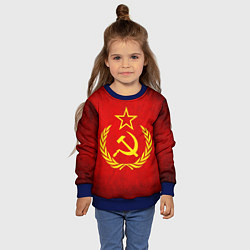Свитшот детский СССР - старый флаг, цвет: 3D-синий — фото 2