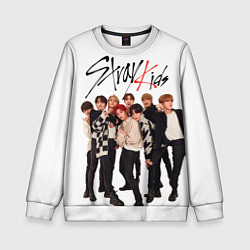 Свитшот детский Stray Kids white background, цвет: 3D-белый