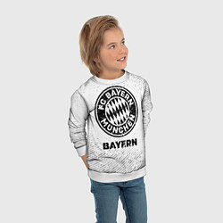 Свитшот детский Bayern с потертостями на светлом фоне, цвет: 3D-белый — фото 2