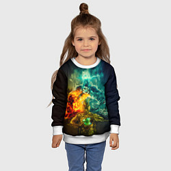 Свитшот детский 4 элемента - природные стихии, цвет: 3D-белый — фото 2