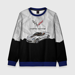 Свитшот детский Chevrolet Corvette - motorsport, цвет: 3D-синий