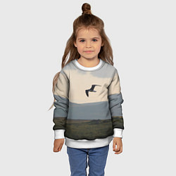 Свитшот детский Чайка, цвет: 3D-белый — фото 2