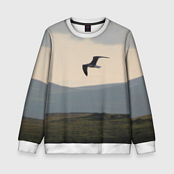 Свитшот детский Чайка, цвет: 3D-белый