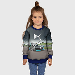 Свитшот детский Citroen DS Spirit - скоростной режим, цвет: 3D-синий — фото 2