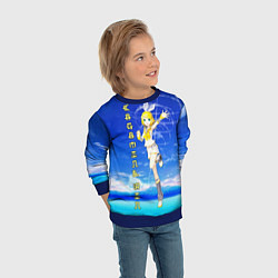 Свитшот детский Кагамине Рин - Kagamine Rin вокалоид, цвет: 3D-синий — фото 2