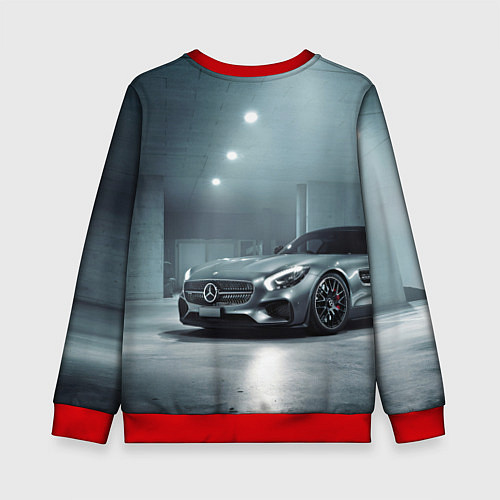 Детский свитшот Mercedes AMG - Motorsport / 3D-Красный – фото 2