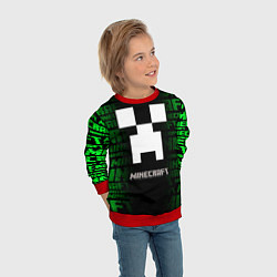 Свитшот детский Minecraft - green creeper, цвет: 3D-красный — фото 2