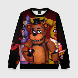 Свитшот детский Пять ночей Фредди, цвет: 3D-черный