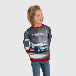 Свитшот детский BMW M4 GT4 - racing team - motorsport, цвет: 3D-красный — фото 2