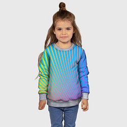 Свитшот детский Абстрактные линии, цвет: 3D-меланж — фото 2
