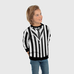 Свитшот детский Битлджус пиджак, цвет: 3D-черный — фото 2