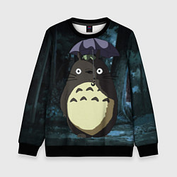 Свитшот детский Totoro in rain forest, цвет: 3D-черный