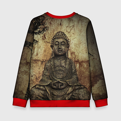 Детский свитшот Статуя Будды / 3D-Красный – фото 2