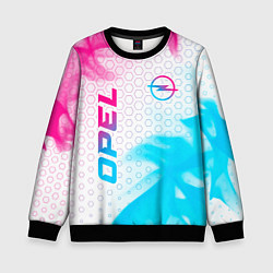 Детский свитшот Opel neon gradient style: надпись, символ