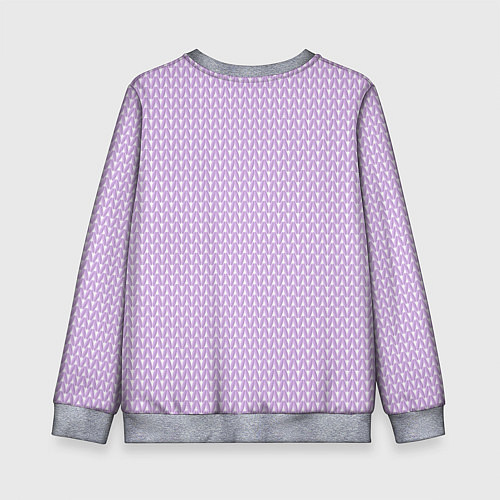 Детский свитшот Вязаное полотно - Розовое / 3D-Меланж – фото 2