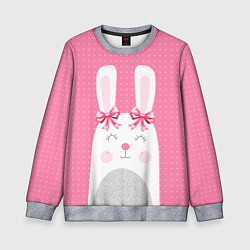 Свитшот детский Миссис кролик, цвет: 3D-меланж