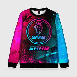 Детский свитшот Saab - neon gradient